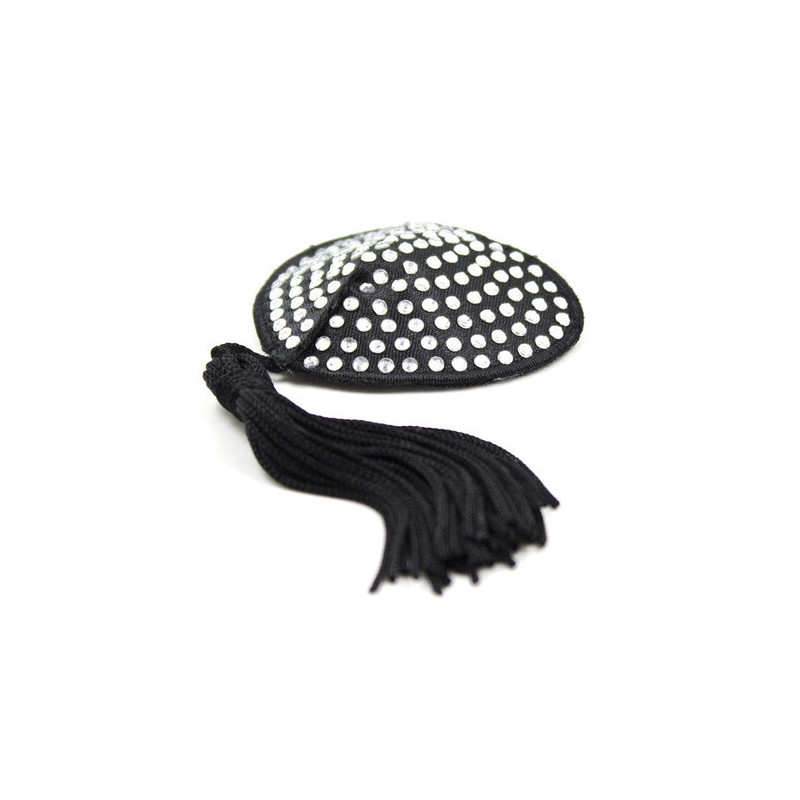 Joy Jewels Cache-Tétons Coeur Noir-Argent x2